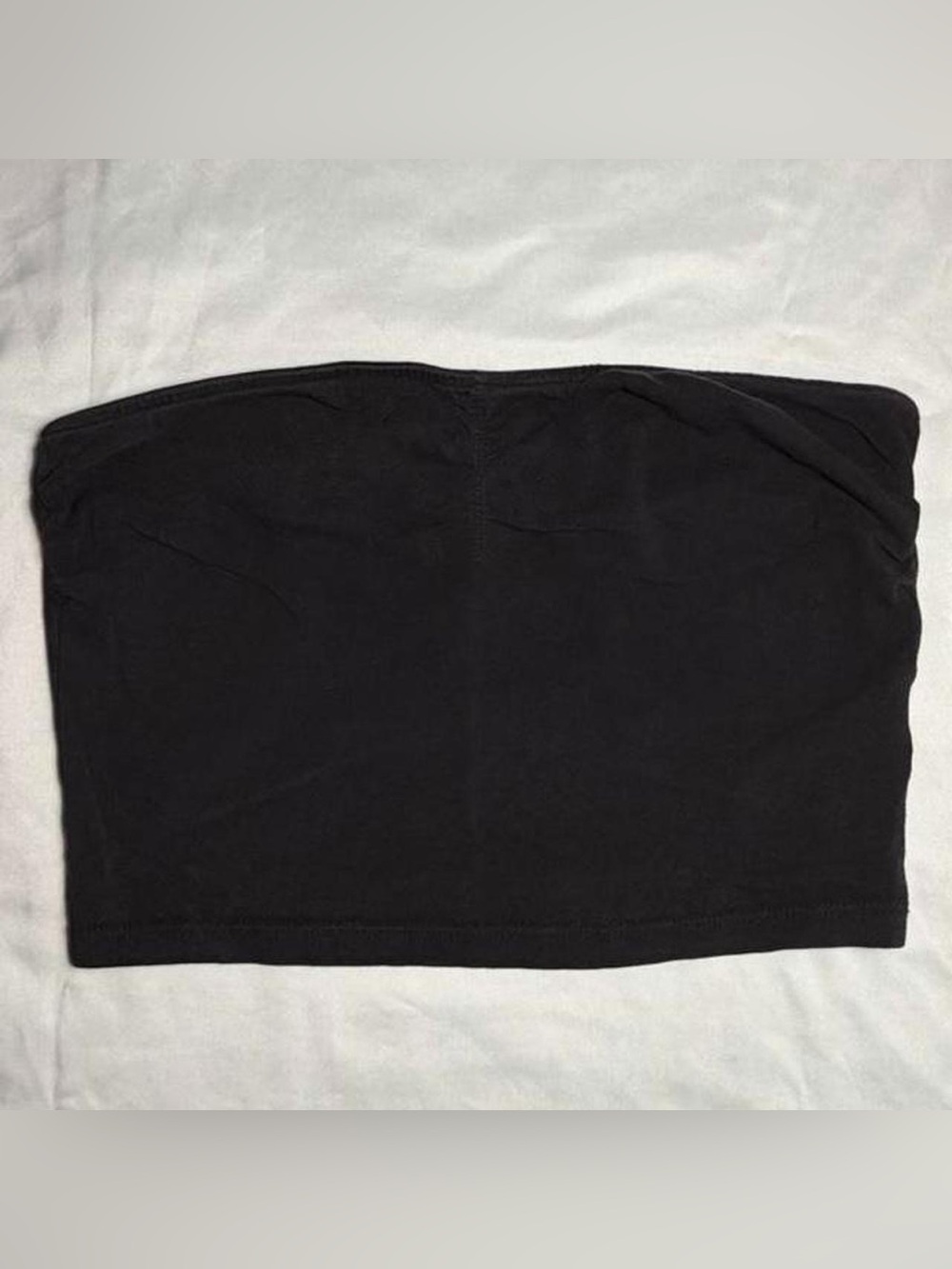 Garage Black Bandeau Top with Subtle Logo